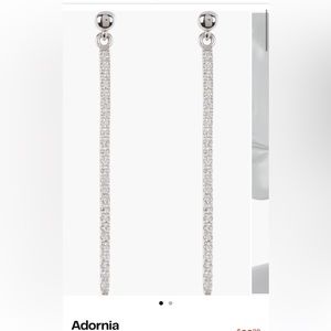 Adornia Swarovski Crystal Drop Bar Earrings